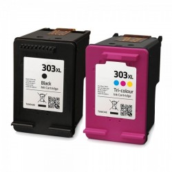 Πακέτο *2* συμβατών μελανιών με HP 303XL Black 20ml- HP 303XL Color 18ml