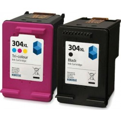 HP 304XL-Πακέτο *2* τεμαχίων συμβατών μελανιών με hp 304xl black 20ml & 304xl colour 18ml.