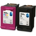 HP 304XL-Πακέτο *2* τεμαχίων συμβατών μελανιών με hp 304xl black 20ml & 304xl colour 21ml.