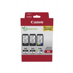 CANON PG-545XL x2/CL-546XL Multi Pack Photo Value Pack με 3 Μελάνια Εκτυπωτή InkJet Photo Μαύρο/Πολλαπλό (Color) (8286B013)